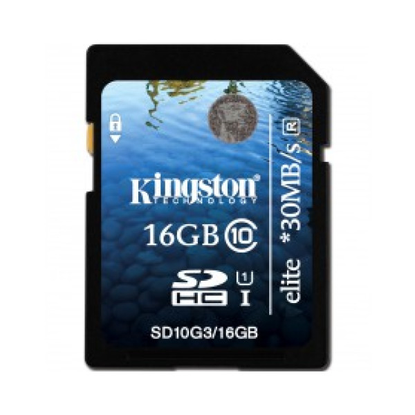 Карта пам'яті Kingston Elite SDHC 16GB Class 10 UHS-I R30MB/s